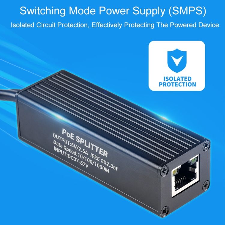 Waveshare Metal Case Gigabit PoE Splitter