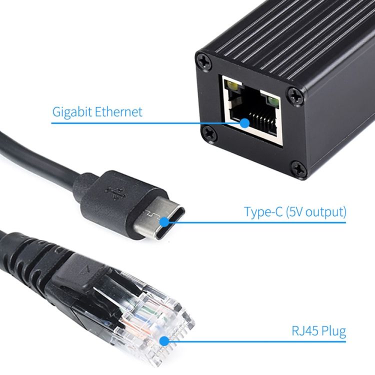 Waveshare Metal Case Gigabit PoE Splitter
