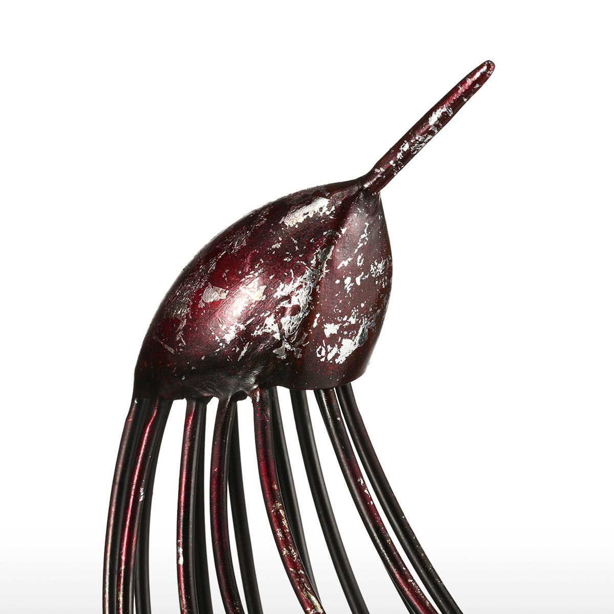 Iron Wire Bird Tooarts Metal Sculpture Home Decoration Creative Sculpture Bird