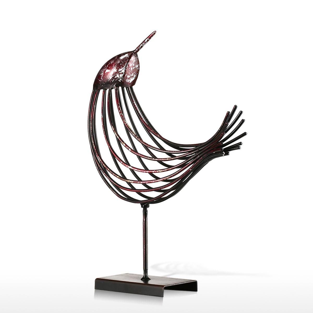 Iron Wire Bird Tooarts Metal Sculpture Home Decoration Creative Sculpture Bird