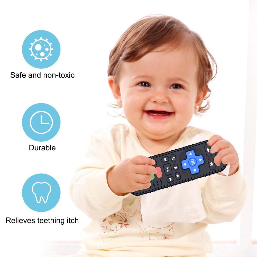 Silicone Baby Teether Remote Control Teether Teething Toys Soft Teething Pacifier for Infants