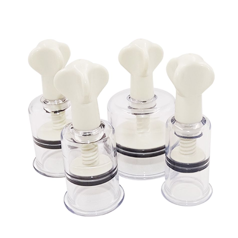 Twist Cupping Easy Body Enlarger Cups Plastic Suction Pieces Vacuum Suction Massage Fetish Nipple Enhancer 4 Set Enlarger