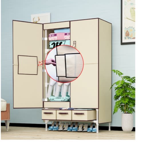 Steel Mobile Wardrobe With 2 Doors And Drawers