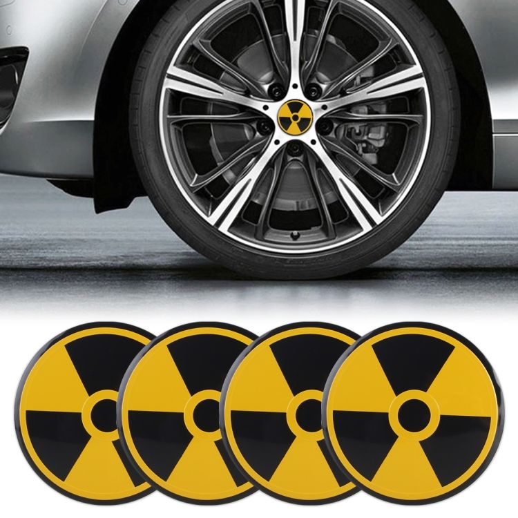 4 In 1 Wheel Hub Decorative Sticker, Diameter: 5.8cm