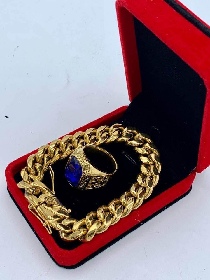 Awesome & Rugged Cuban Classic Necklaces + Ring For Classic Men