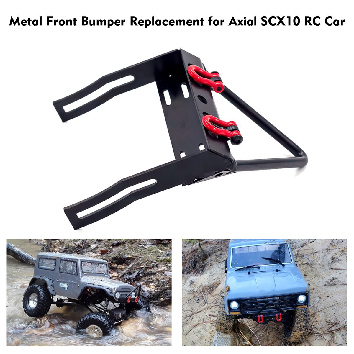 Metal Front Bumper Replacement For Axial Scx10 Rc Car