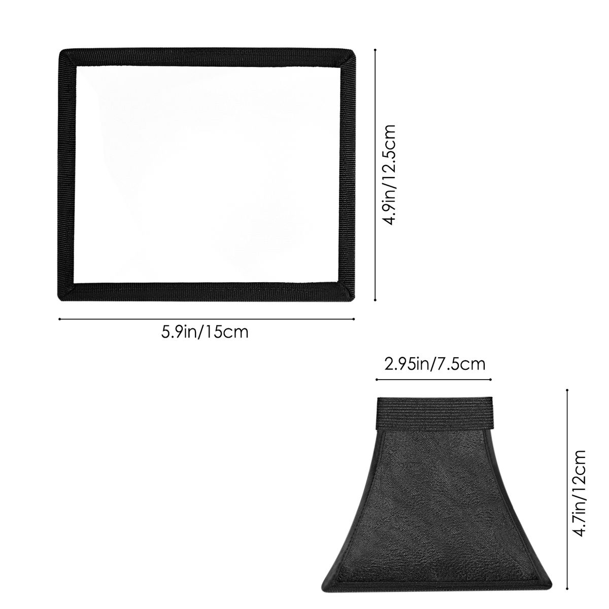 6'' X 5''/15 Cm X 12.5 Cm Translucent Softbox Compatible With Canon, Nikon, Godox, Yongnuo, Neewer TT560 NW550 NW561 NW570 NW580 NW625 NW635 NW-670 750II NW645 NW655 Speedlite Flashes