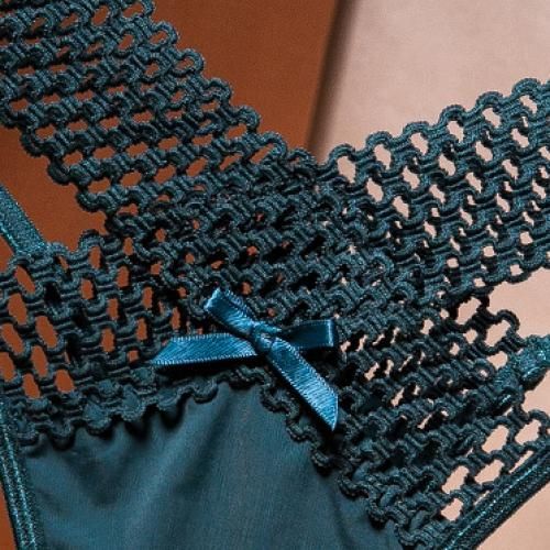 Ladies Sexy Lace Panties Low Waist Temptation Underwear Green
