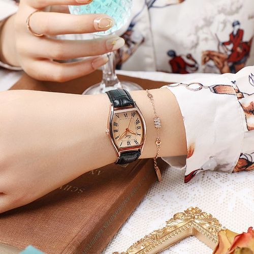 Leather Wristwatch For Women - Leather Quartz Wristwatch -