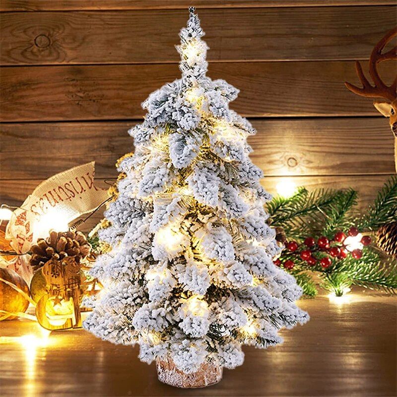 Desktop Christmas Tree Snowflake With LED Lights