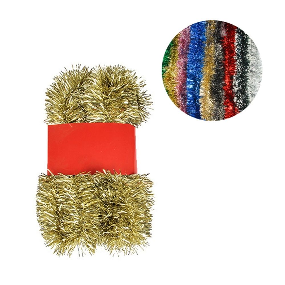 5M Colorful Christmas Tinsel Garland Bar Tops Ribbon Garland Christmas Tree Ornaments Artificial Xmas Tree Christmas Decoration A