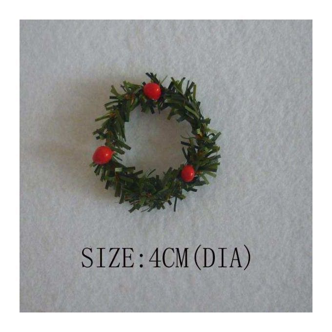 10x Mini Dia4cm Wreath Garland Christmas Home Party Decoration Xmas