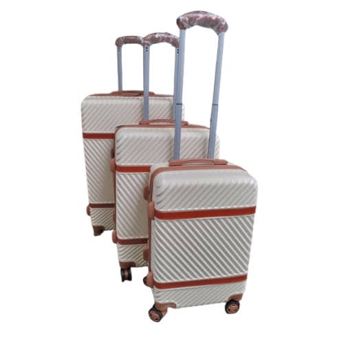 Travel Trolley Box - Set Of 3 - Off White