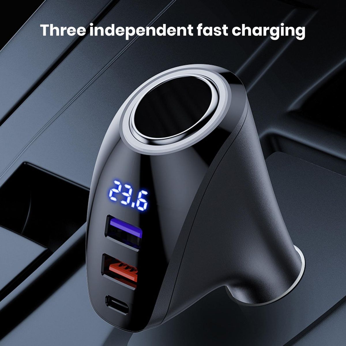 Fast Charging Car Charger Powerdrive Pro 3-in-1 Car Charger Fast