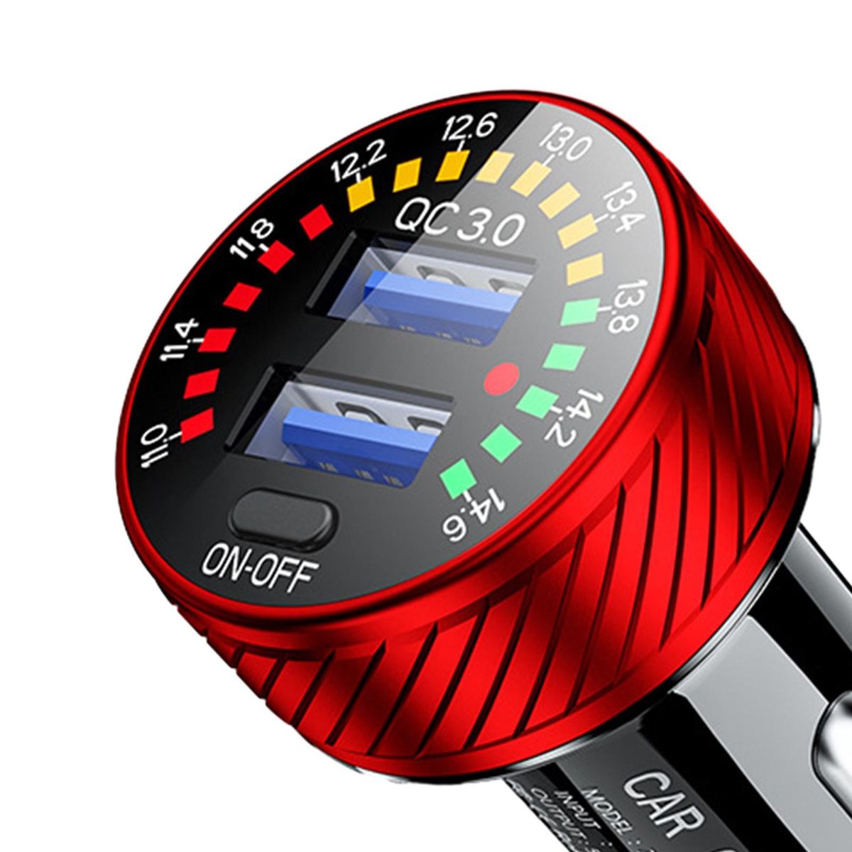 Touch Control Car Charger Turbocharge Touch High-speed Car Charger Red