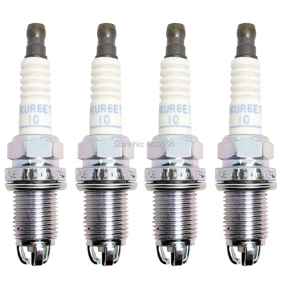 BKUR6ET10 Nickel Spark Plugs 2397 Fit For Audi A4 A6 90 100 Cabriolet For VW Beetle Golf Jetta BKUR6ET-10 101000041AC 4pcs