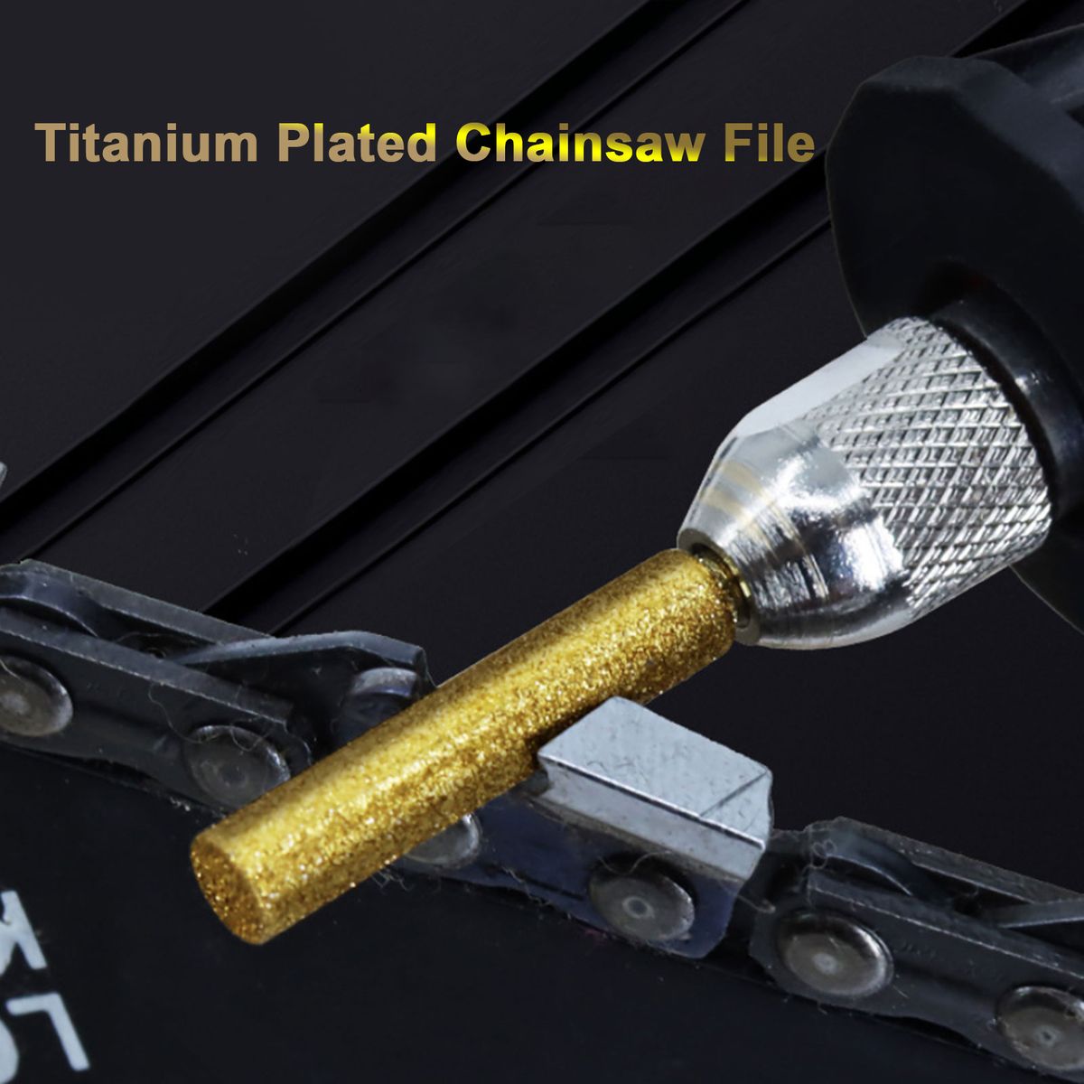 8Pcs Chainsaw Bits Titanium Plated Diamond Sharpener High