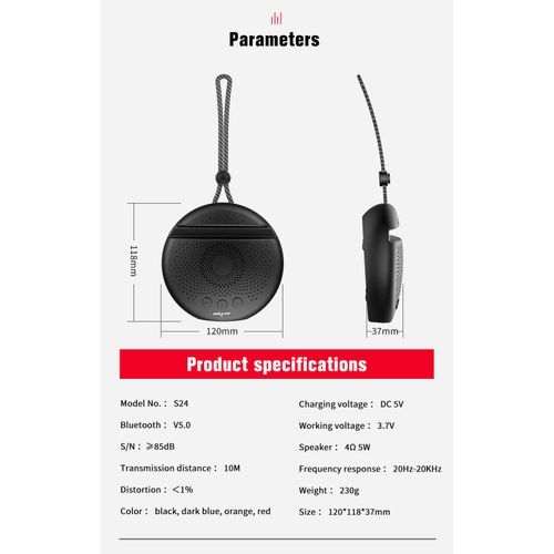 SOLID S24 Classic Bluetooth FM Portable Battery FM Speaker