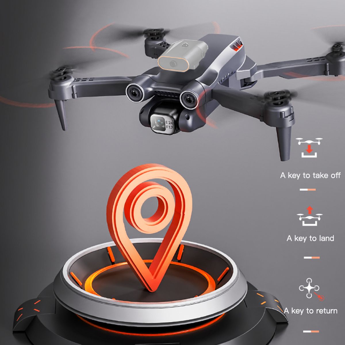 RC  With Camera 4K Camera RC Quad-cop-ter With Function