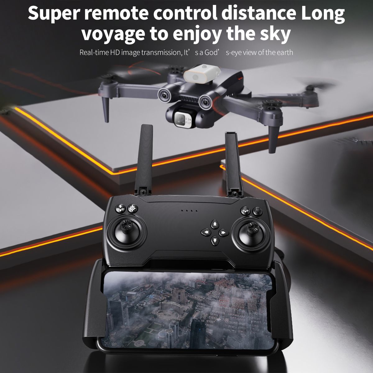 RC  With Camera 4K Camera RC Quad-cop-ter With Function