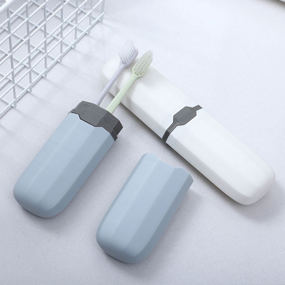 Portable Travel Toothbrush Toothpaste Storage Box Case Cutlery Pencil Container-White