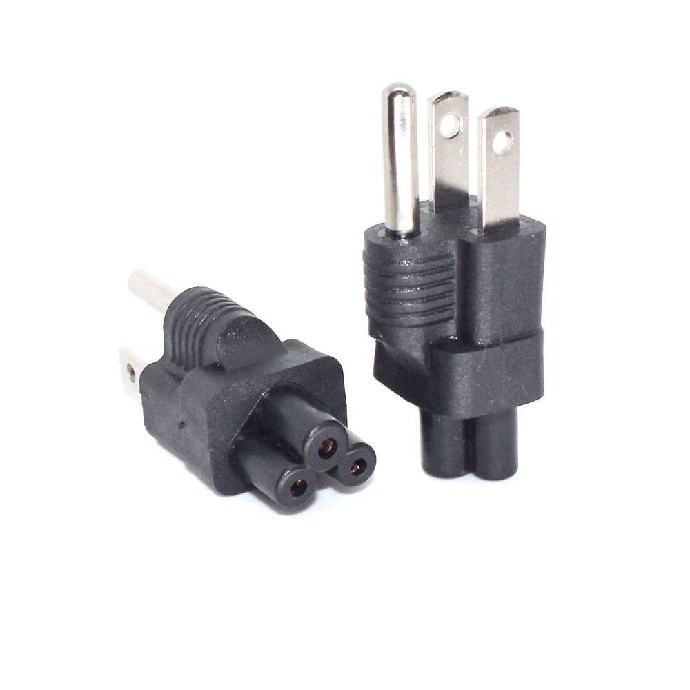 USA NEMA 5-15P To IEC 320 C5 Power Plug Adapter C5 3 Prong Eeceptacle To American 3 Prong Converter