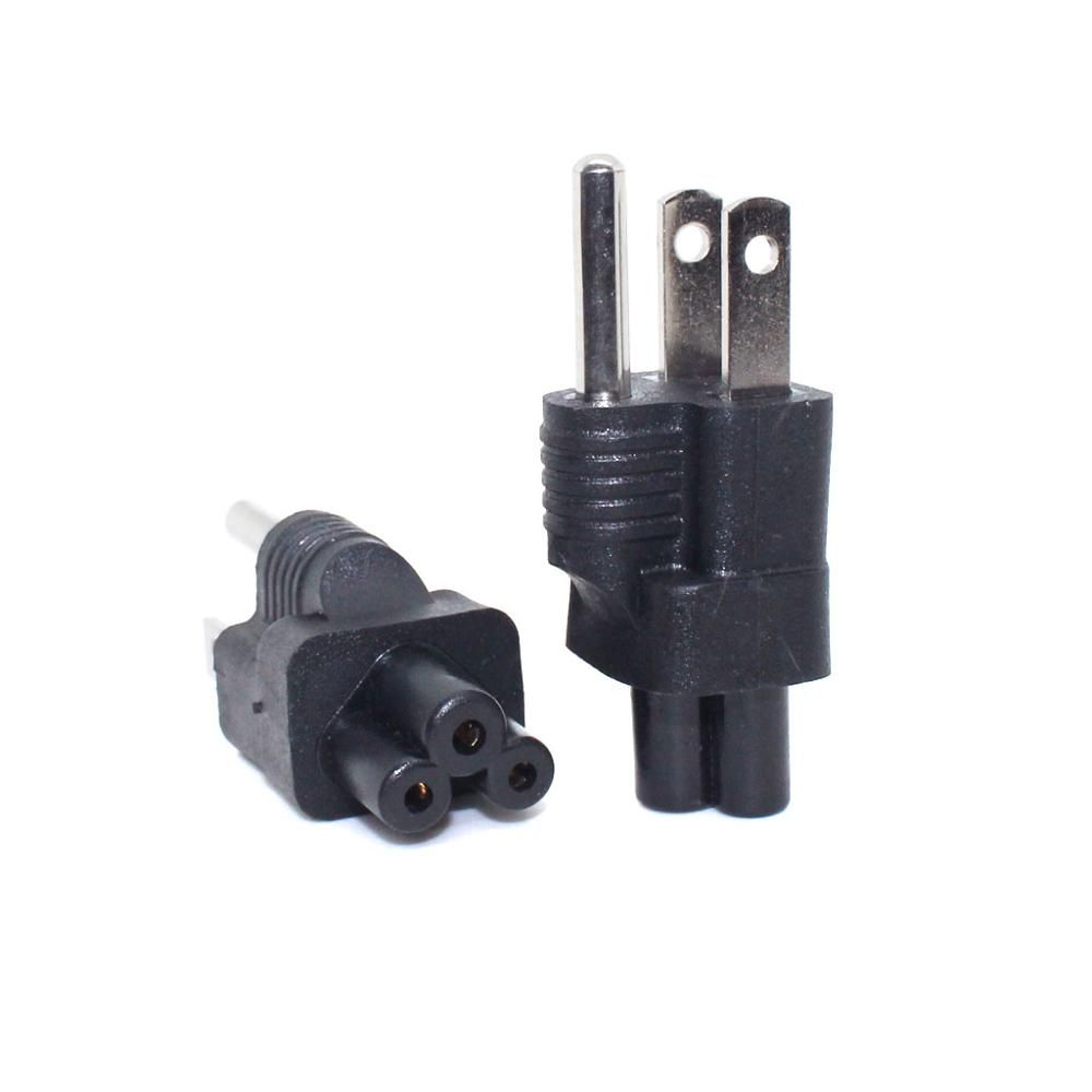 USA NEMA 5-15P To IEC 320 C5 Power Plug Adapter C5 3 Prong Eeceptacle To American 3 Prong Converter