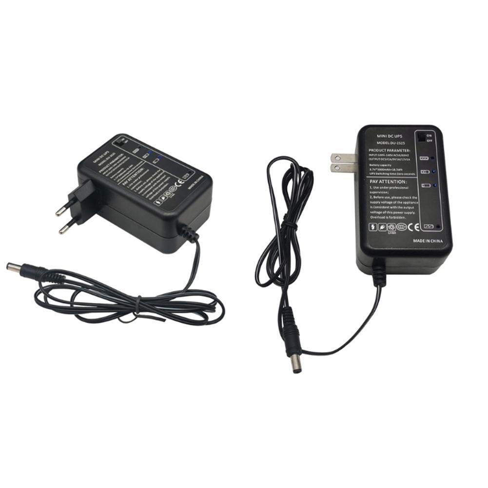 Rechargeable 5000MAh 5V 9V 12V UPS Uninterrupted Power Supply 55X21Mm Output for WiFi Router LED EU Plug