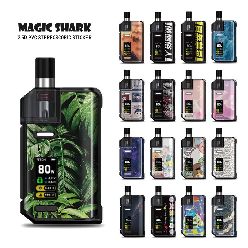 Magic Shark 100% Leaf Painting Pvc Skin Tape Case For Smok