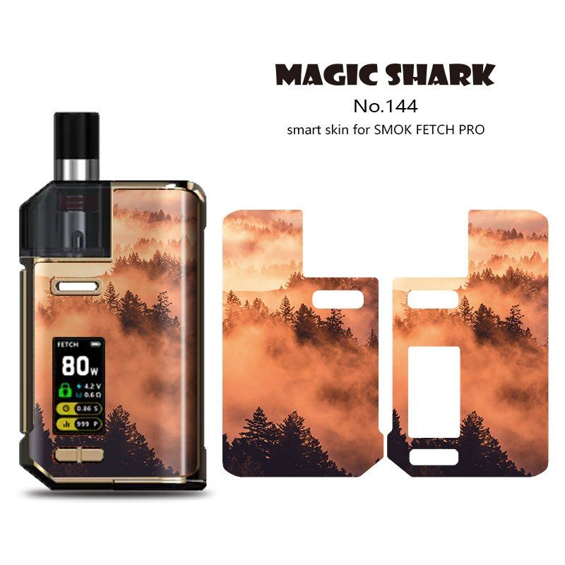 Magic Shark 100% Leaf Painting Pvc Skin Tape Case For Smok
