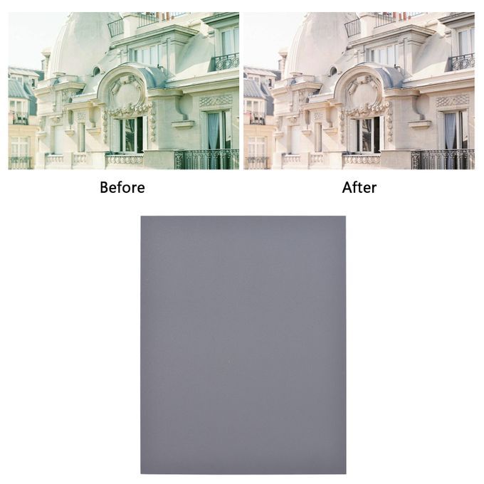 25*20CM Large Size White Balance Card White Card + Grey