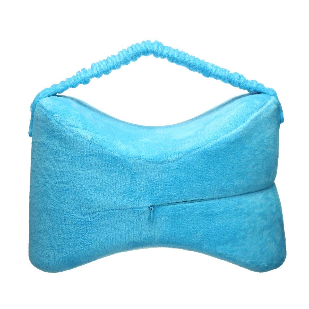 Wedge Leg Knee Pillow Memory Foam Orthopaedic Firm Back Hips Pain Relief Lake Blue