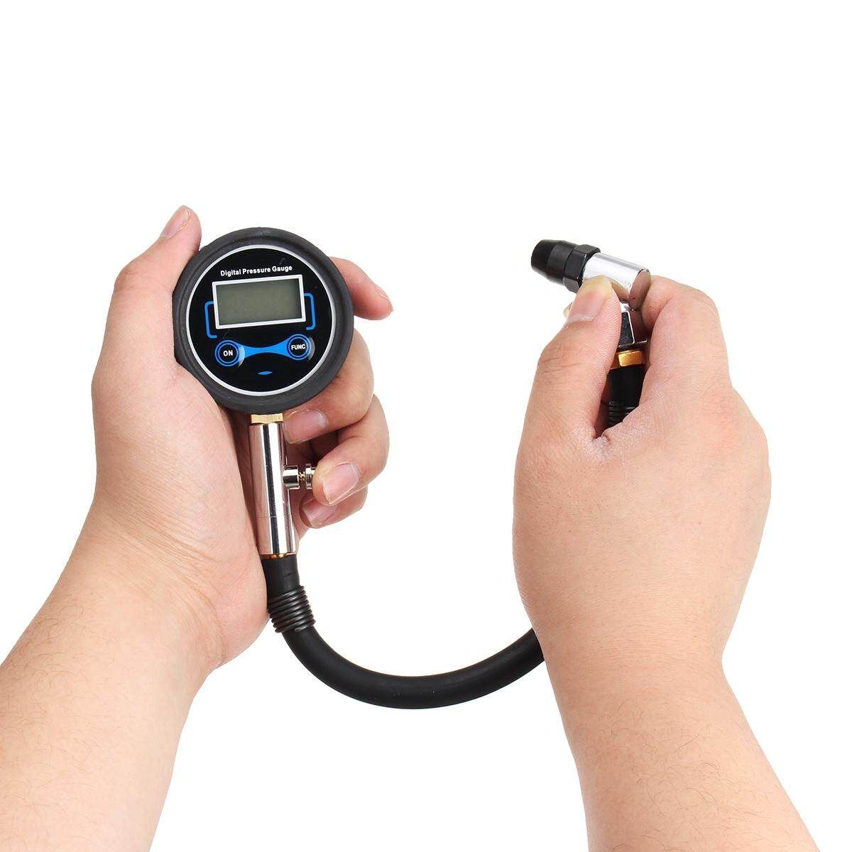 Digital LCD Tyre Tire Air Pump Tester 0-200PSI Car Van 4 Units
