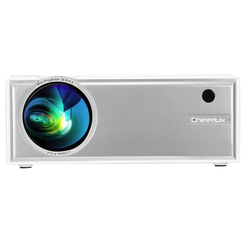Cheerlux C8 1800 Lumens 1280x800 720P 1080P HD WiFi Smart Projector, Support HDMI / USB / VGA / AV(White)
