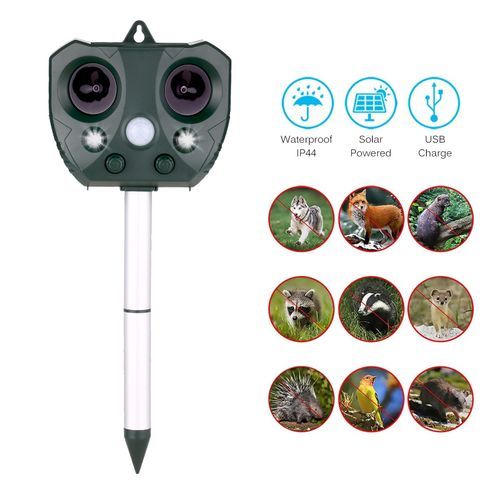 Solar Ultrasonic Repeller Waterproof Outdoor Pest Animal