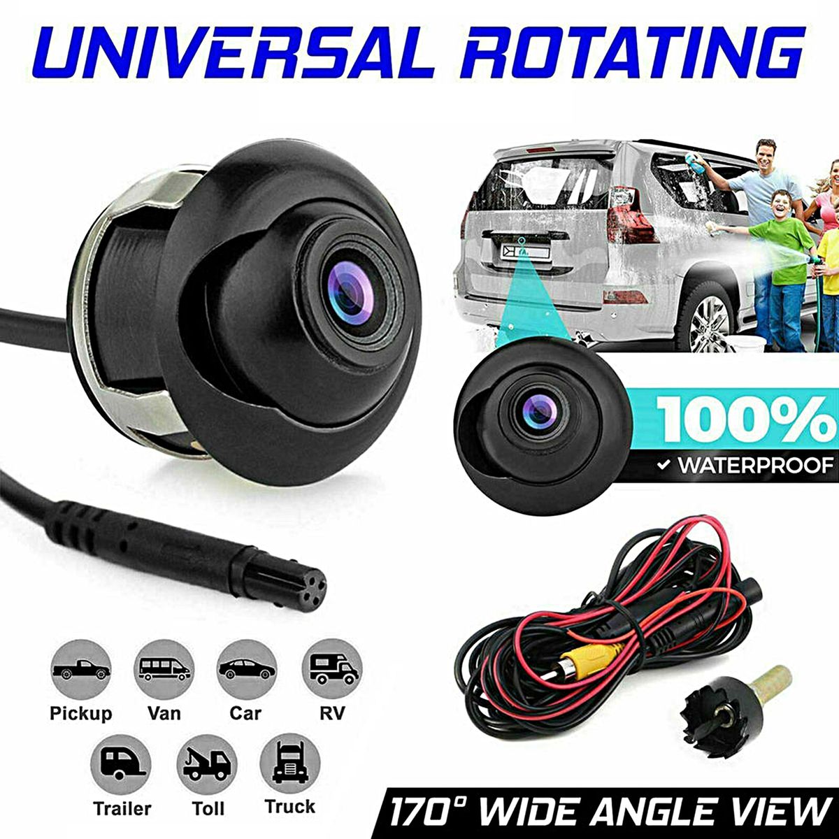 Rearview Camera High Resolution Rear View Camera Black