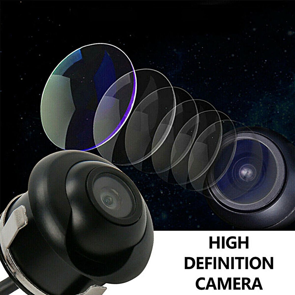 Rearview Camera High Resolution Rear View Camera Black