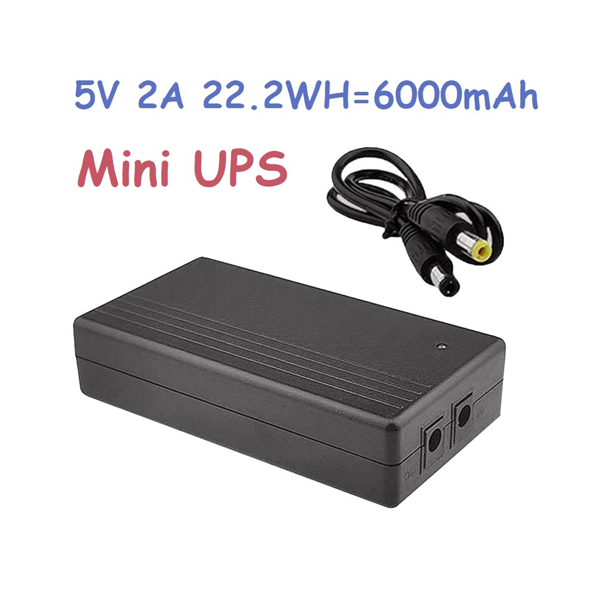 5V 2A Uninterruptible Power Supply Mini UPS 6000MAh Battery for CCTV&WiFi Router Emergency Supply