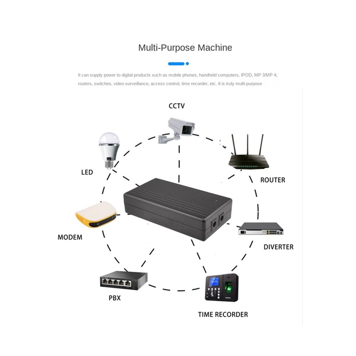 5V 2A Uninterruptible Power Supply Mini UPS 6000MAh Battery for CCTV&WiFi Router Emergency Supply