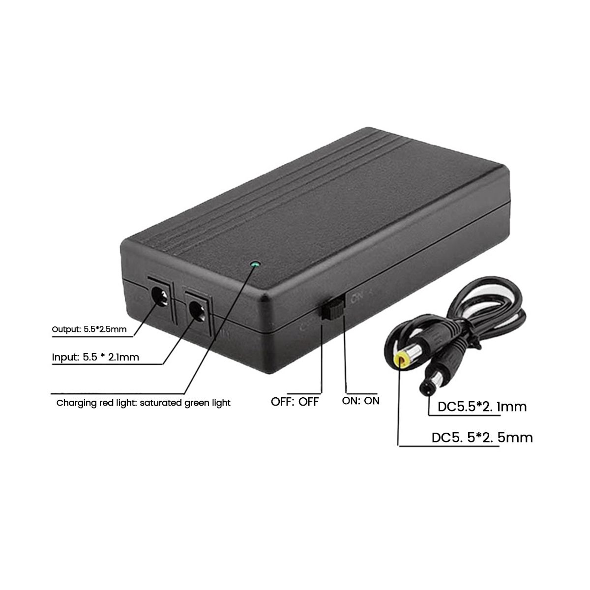 5V 2A Uninterruptible Power Supply Mini UPS 6000MAh Battery for CCTV&WiFi Router Emergency Supply