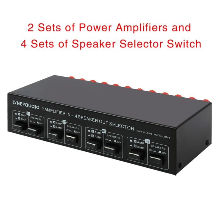 B048 2 In 4 Out Power Amplifier Speaker Switcher