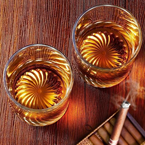 OPAYLY Whiskey Glasses Old Fashioned Set Of 4 12oz Rocks