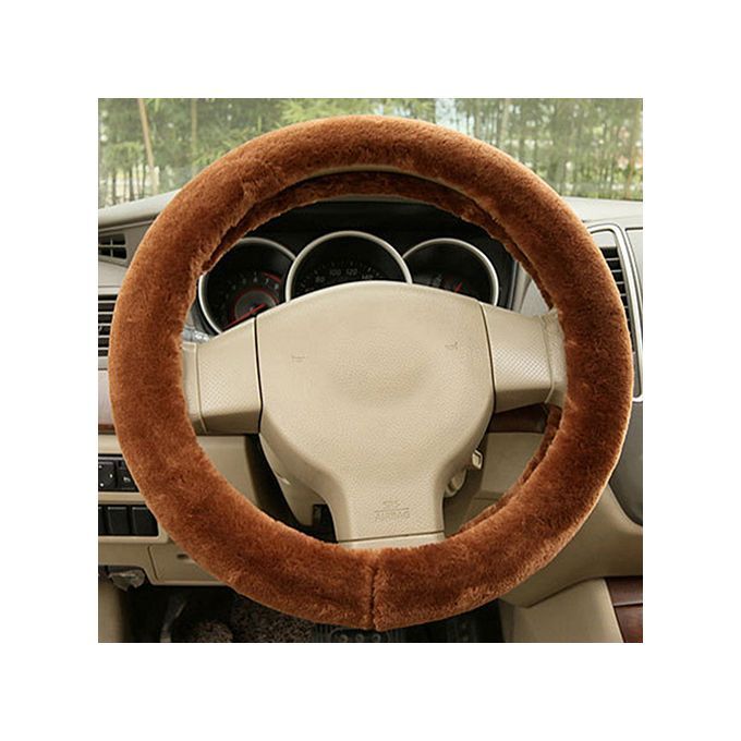 Universal Car Accessory Charm Warm Long Soft Plush Car-Black