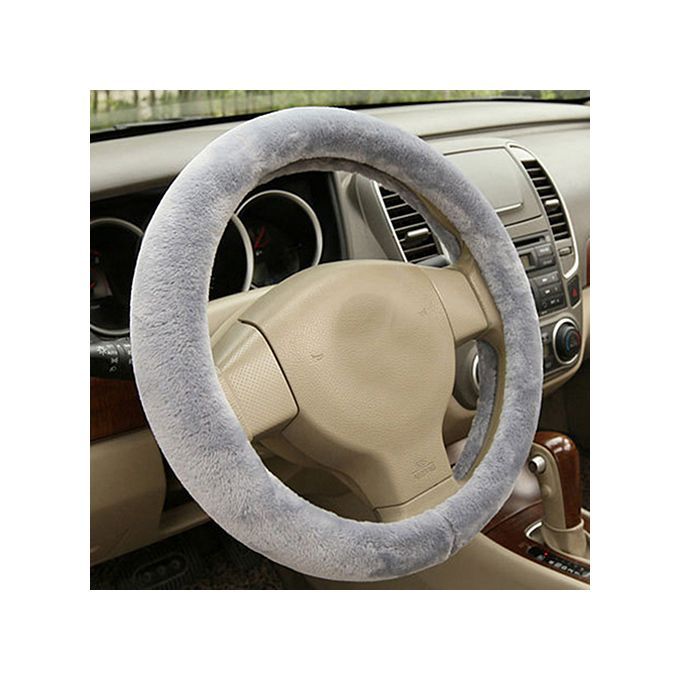 Universal Car Accessory Charm Warm Long Soft Plush Car-Black
