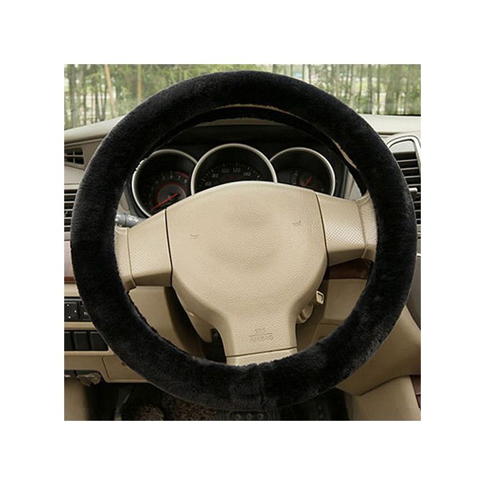 Universal Car Accessory Charm Warm Long Soft Plush Car-Black