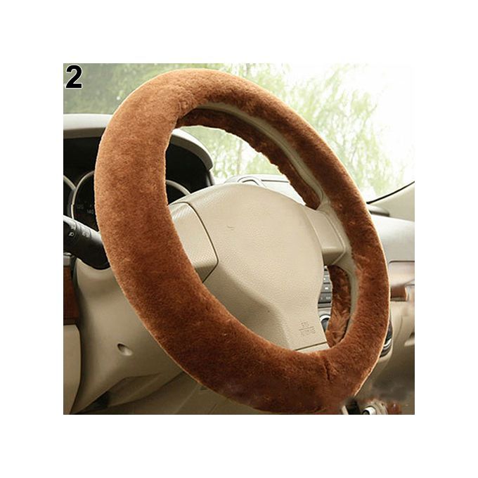 Universal Car Accessory Charm Warm Long Soft Plush Car-Black