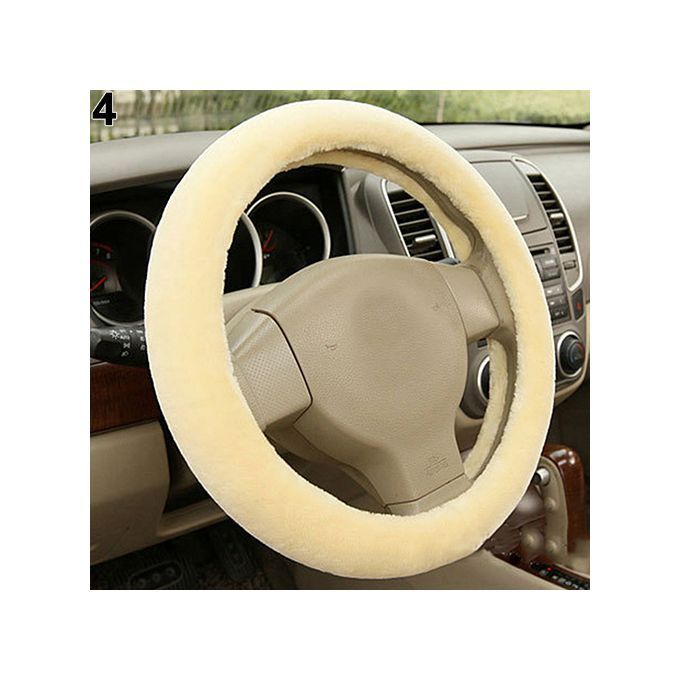 Universal Car Accessory Charm Warm Long Soft Plush Car-Black
