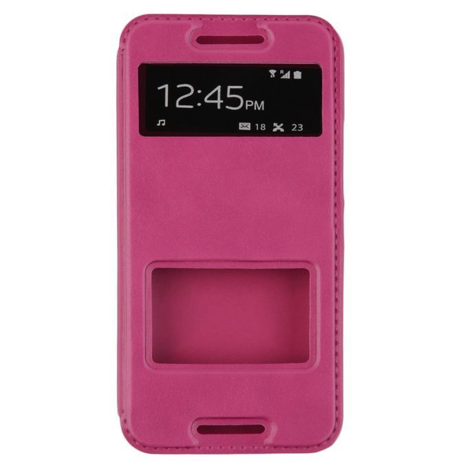 NEW Flip Window View PU Leather Stremline Flip Case Cover Skin For HTC M9