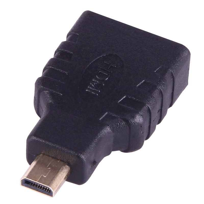 Micro HDMI Male To HDMI Female Adapter (Gold Plated)(Black)