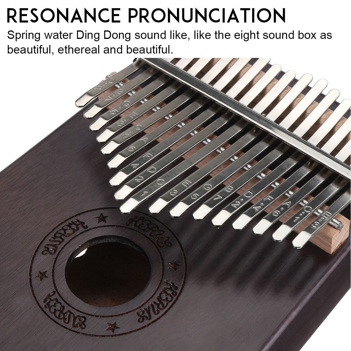 17 Key African Mahogany Wooden Finger Kalimba Piano Percussion Music Christmas Gifts